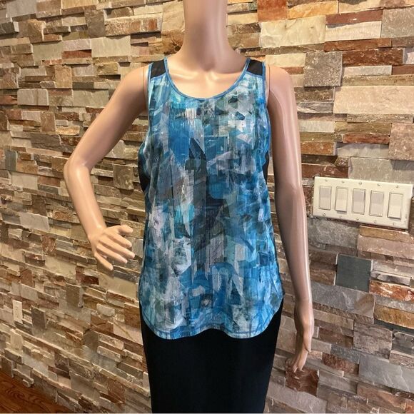LULULEMON Blue Abstract Women's Top - Picture 1 of 5